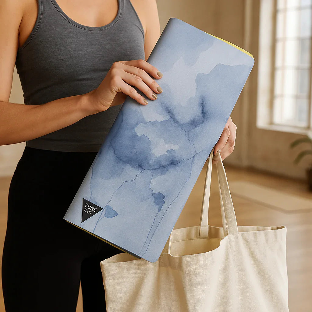 Iceland Foldable Travel Yoga Mat – 2mm Lightweight, Non-Slip, Eco-Friendly Mat for On-the-Go Practice | Yune Yoga